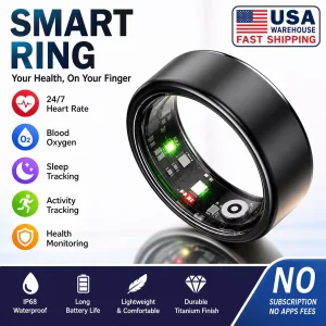 R03 Wellness Smart Ring Health Tracker Sleep Monitor Heart Rate Activity Fitness Tracking Blood Oxygen Wearable Ring for Men Women