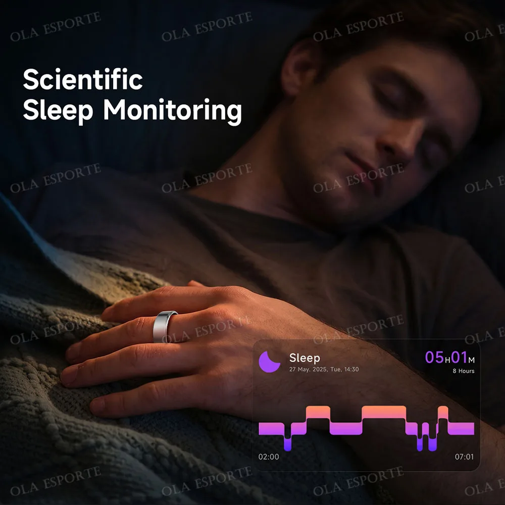 R03 Wellness Smart Ring Health Tracker Sleep Monitor Heart Rate Activity Fitness Tracking Blood Oxygen Wearable Ring for Men Women - Image 5