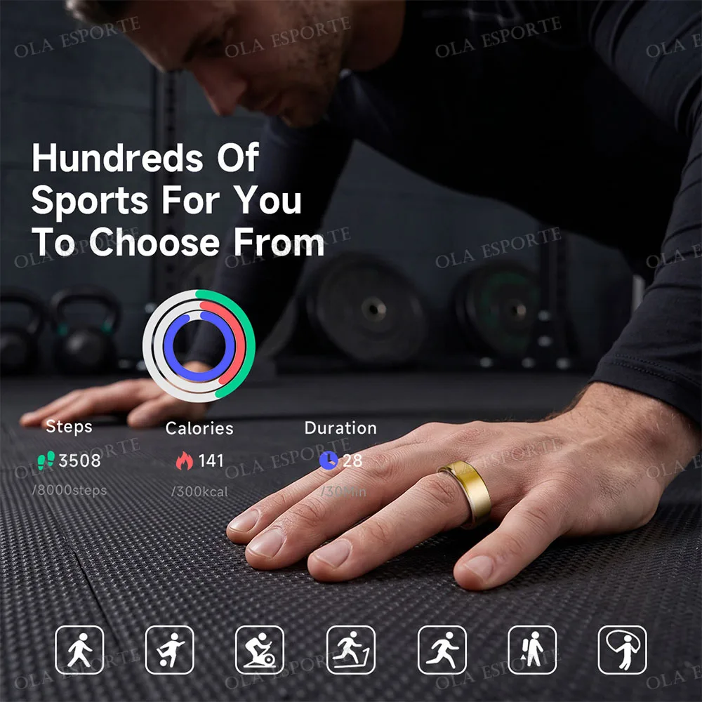 R03 Wellness Smart Ring Health Tracker Sleep Monitor Heart Rate Activity Fitness Tracking Blood Oxygen Wearable Ring for Men Women - Image 7