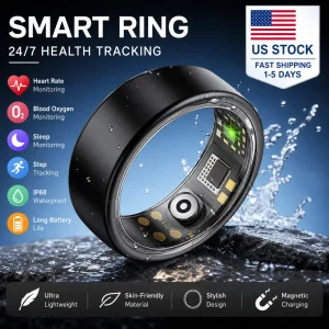 Smart Ring for Men Women Fitness Tracker Sleep Monitor Heart Rate Activity Tracking Health and Wellness Wearable
