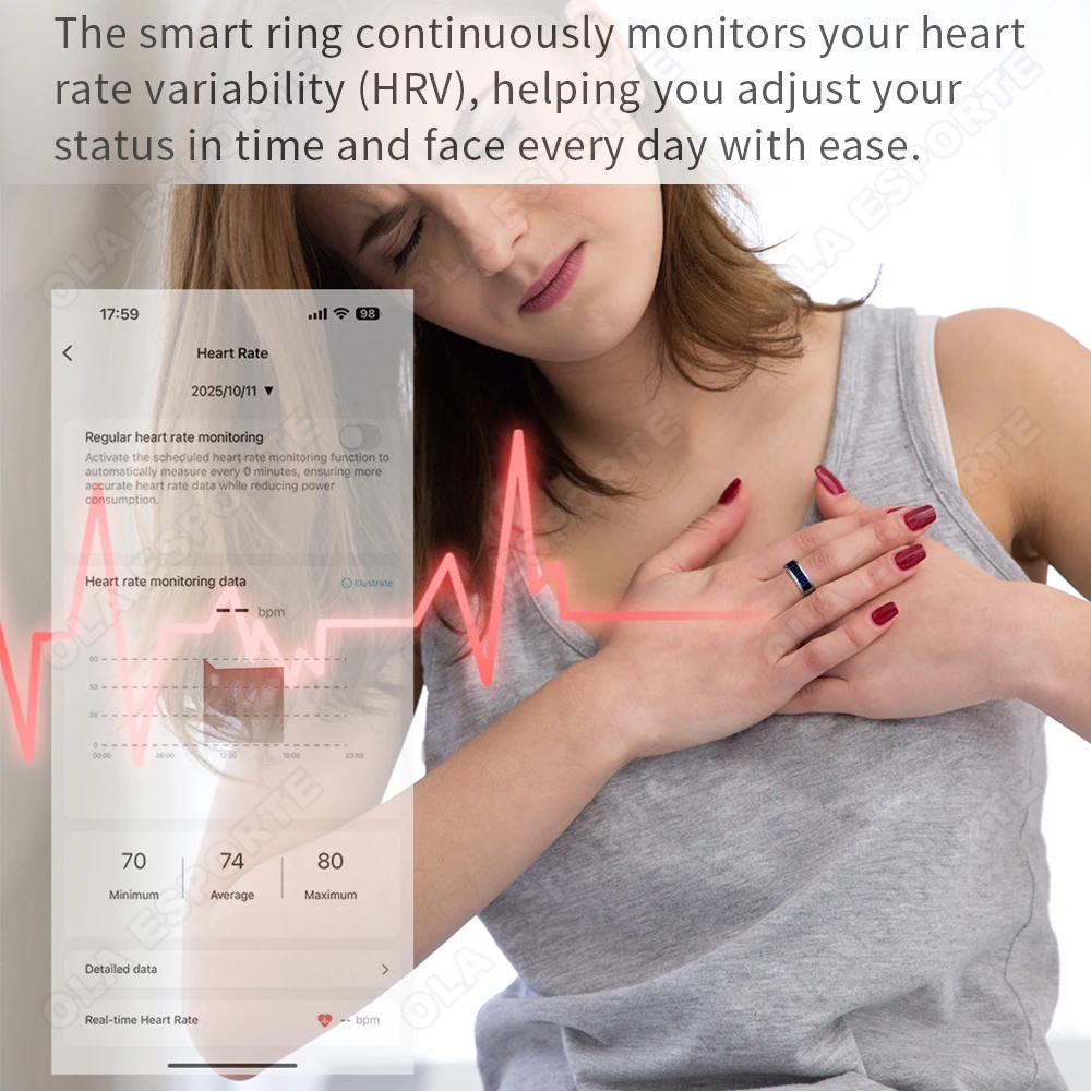 2026 Smart Health Ring for Men Women Daily Activity Tracker Sleep Monitor Heart Rate Fitness and Wellness Wearable for ios Android - Image 2