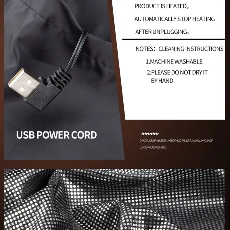 9 Heated Vest Zones Electric Heated Jackets Men Women Sportswear Heated Coat Graphene Heat Coat USB Heating Jacket For Camping - Image 5