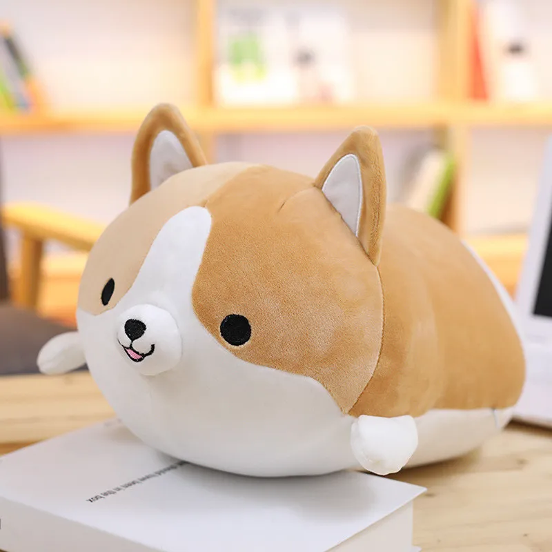 35CM Corgi Dog Plush Toy Cute Cartoon Stuffed Soft Doll Cushion Boys Girls Anti Stress Cushion Pillow Toys For Children Kids