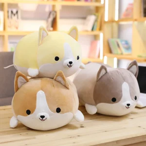 30-60CM Kawaii Fat Corgi Dog Plush Toy Filled Soft Animal Cartoon Pillow Cute Kids Toy Home Decoration Holiday Gifts