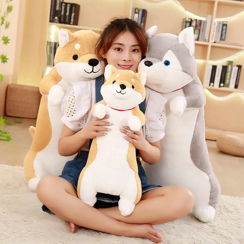 New Arrive 60-100CM Cute Corgi Dog Plush Toys Soft Kawaii Animal Cartoon Stuffed Pillow Lovely Christmas Presents For Kids