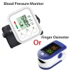 Tensiometer Or Finger Oximeter Medical Digital Blood Pressure Monitor Heart Rate Pulse Meter Household Automatic Tonometer