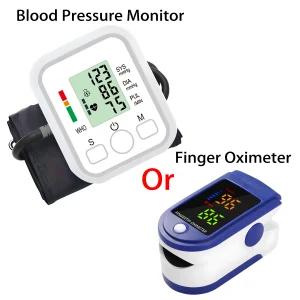 Tensiometer Or Finger Oximeter Medical Digital Blood Pressure Monitor Heart Rate Pulse Meter Household Automatic Tonometer