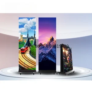 High Brightness Outdoor LED Poster Display Stand with Animation-Digital Signage Video Advertising Screen for Marketing Promotion