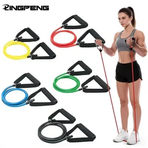 Resistance Bands with Handles, Workout Exercise Bands for Men Women, Home Strength Training Fitness Equipmen