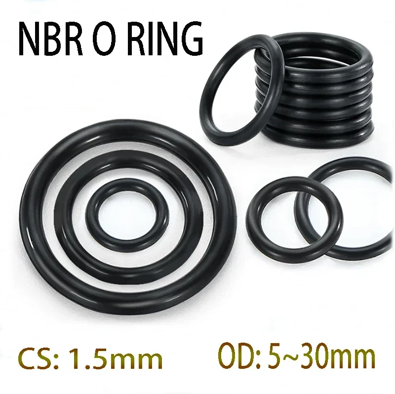 20pc NBR O Ring Seal Washer Plumbing Gasket Rubber Spacer Oil Resistance Oring High Pressure Repair Oil Resist Band Sealing Ring