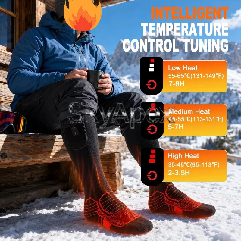Unisex Winter Thermal Socks Long Lasting Heat Retention Outdoor Cycling Skiing Warm Sports Socks for Cold Weather Activities - Image 6