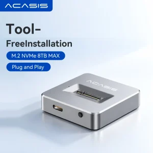 ACASIS USB-C 10Gbps M.2 NVMe SSD Enclosure External Portable Tool-Free Dual Protocol Support 8TB for Windows Mac Laptop