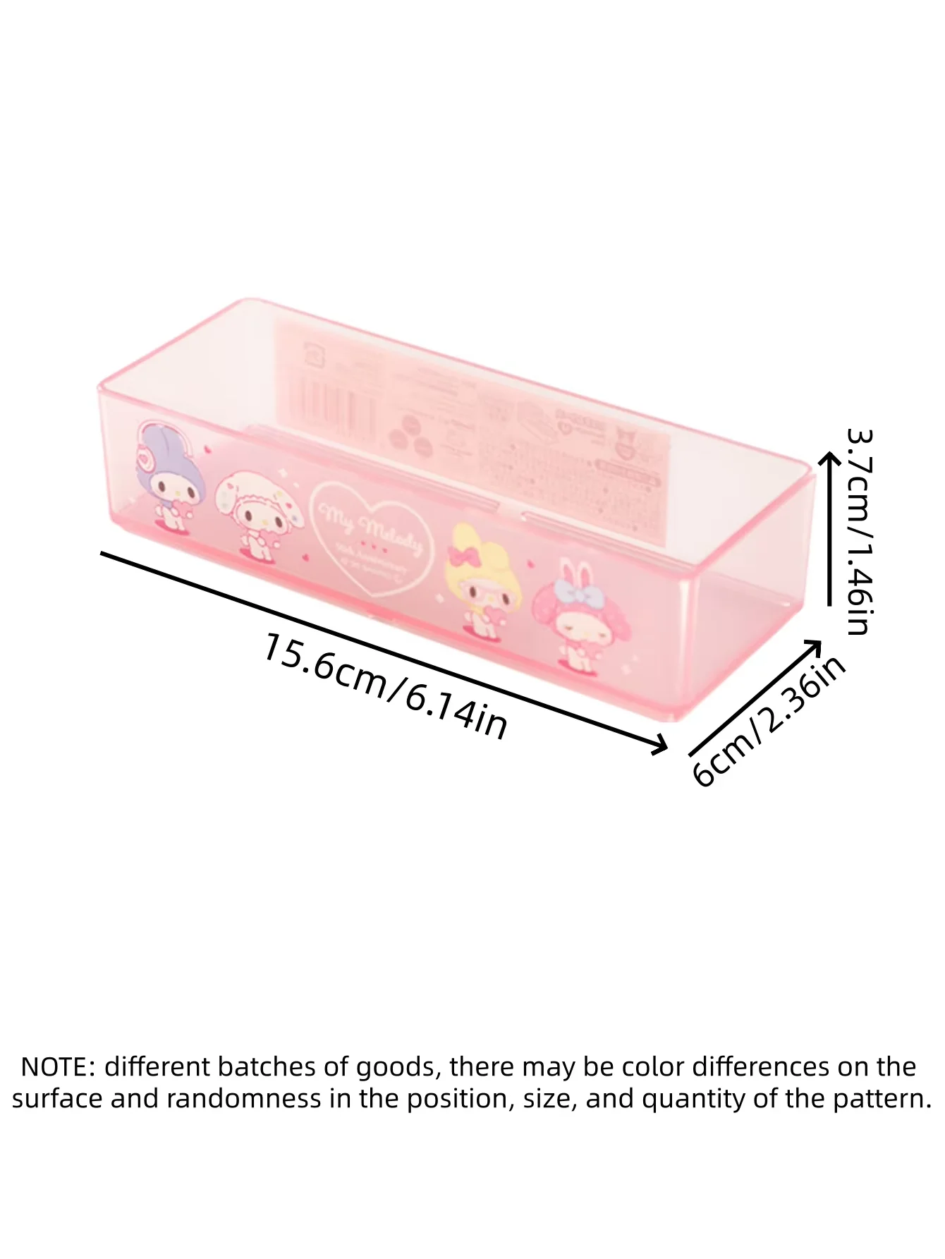 1pc Hello Kitty desktop Storage Box, Rectangular Transparent Uncovered Storage Box for Jewelry and Cosmetics - Image 5