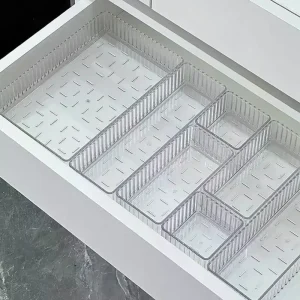 Unlimited Desk Drawer Organizers Set Plastic Bathroom Storage Makeup Organizer Clear Transparent Storage Box Bins Kitchen Gadge
