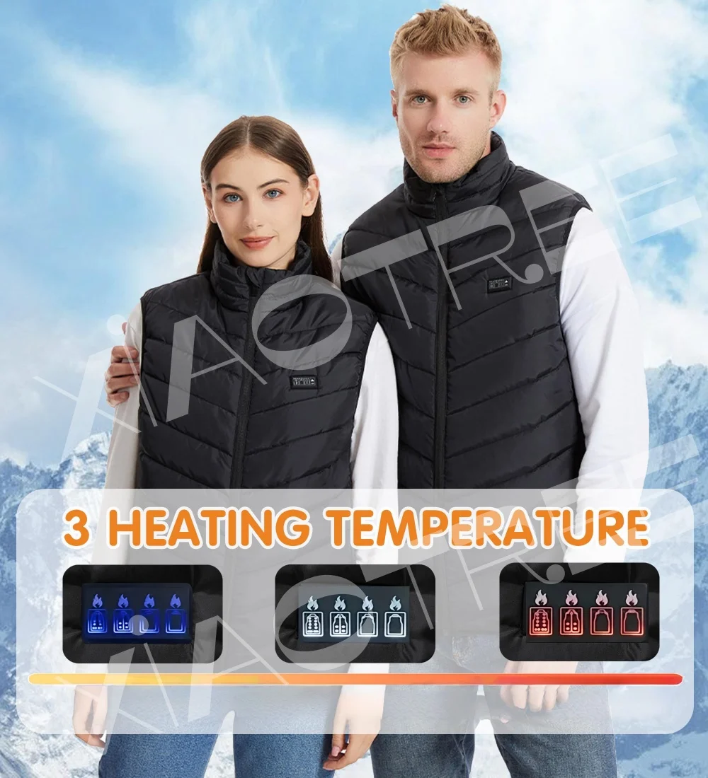 28/9 Areas Heated Vest Men Jacket Heated Winter Womens Electric Usb Heater Camping Jacket Man Thermal Vest Body Warmer Coat 6XL - Image 3