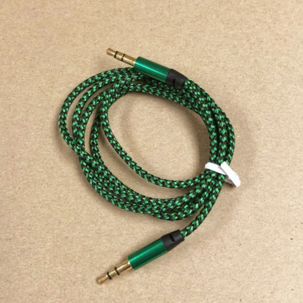 3.5mm Audio Cable Public To Public Copper Wire Core Vehicle Universal Connection Line Colour Colorful Weaving Digital Products - Image 3