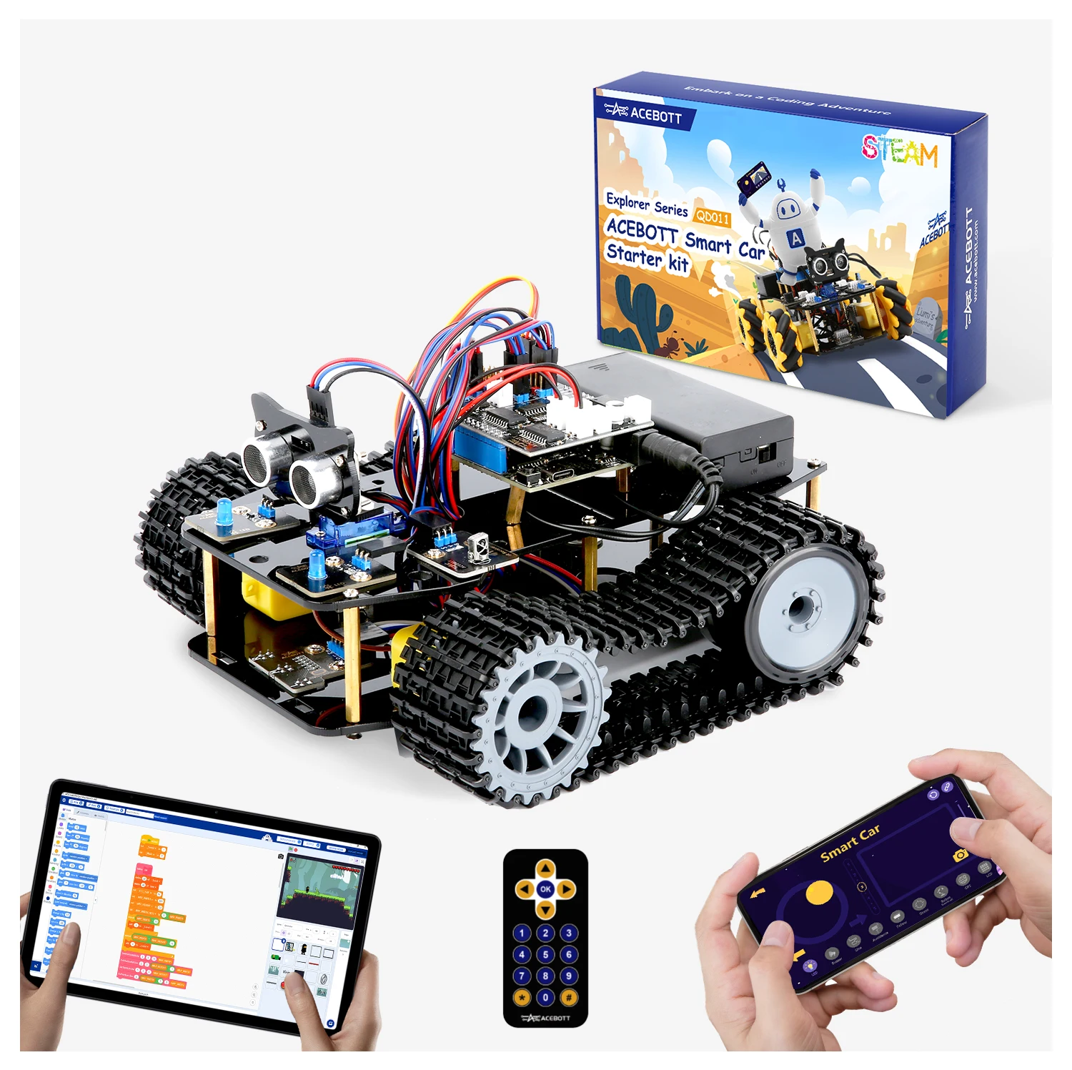 ACEBOTT ESP32 Smart Robot Tank Car Kit for Arduino Robotics STEM Science Kits Coding Toys Unique Gifts - Image 2
