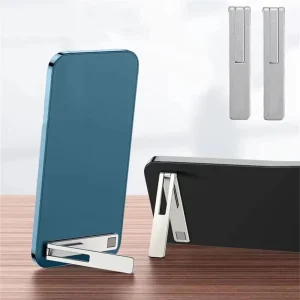 New Metal Alloy Phone Holder Magnetic Support Foldable Design Phone Stand Adhesive Back Adjustable Angle Tablet Bracket Home Use