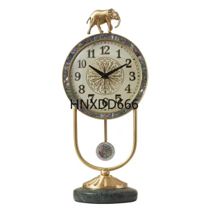 Pure copper Table clock Electronic desktop clock table decoration and accessories desk decor gadgets luxurious European style