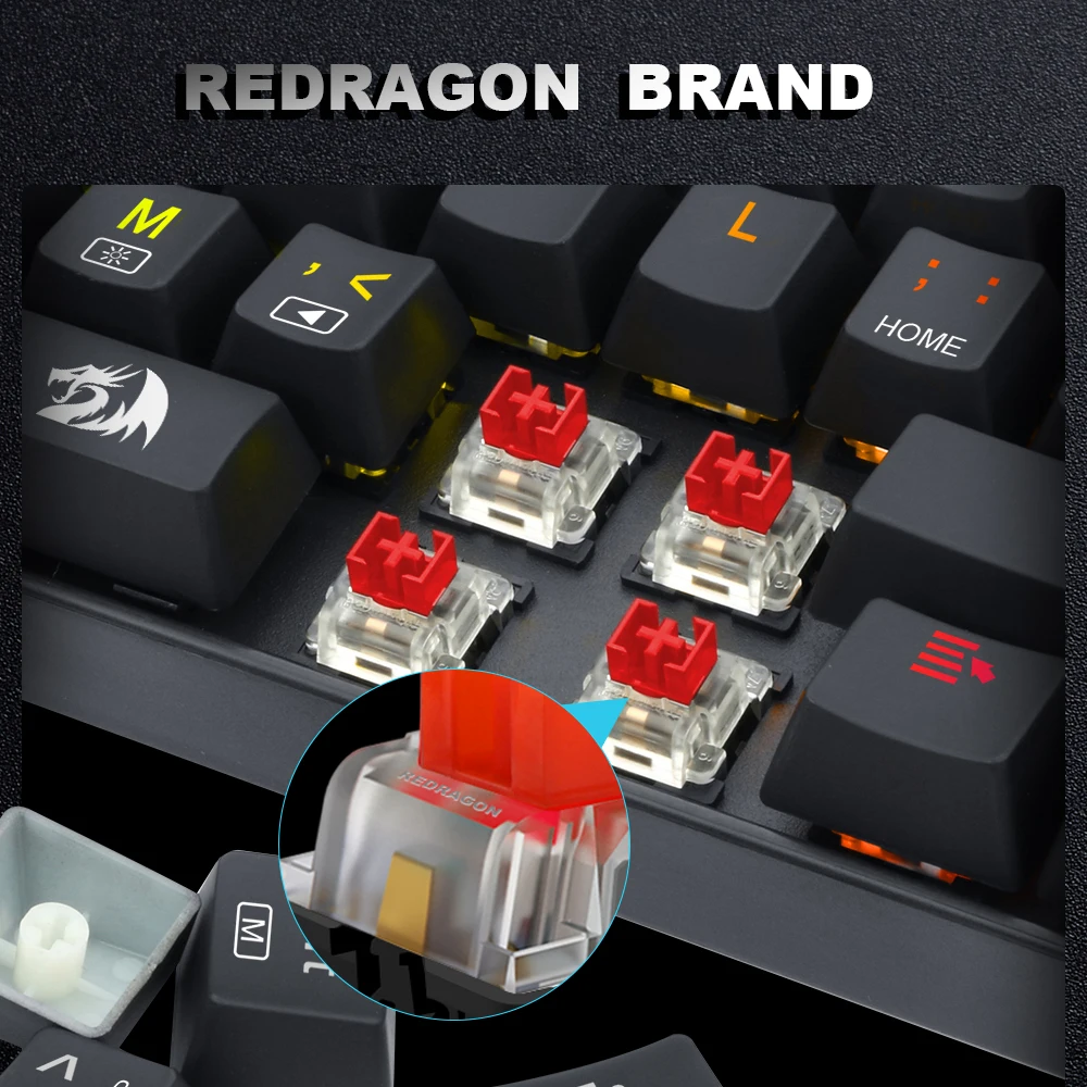 REDRAGON SMD RGB MX Switch 3Pin Clicky Linear Tactile Silent Red Switche For Backlit Mechanical Keyboard - Image 4