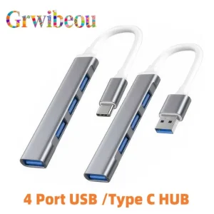 NEW USB HUB 3.0 Type C 4 Port Multi USB Splitter Adapter OTG For HUAWEI Xiaomi Macbook Pro 13 15 Air Pro PC Computer Accessories