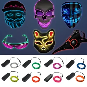 Glow EL Wire Cable LED Neon Christmas Dance Party DIY Costumes Clothing Luminous Car Light Decoration Clothes Ball Rave 10/5/3m