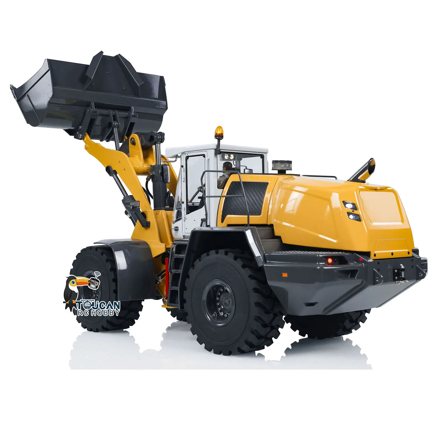 US Stock XDRC 580 1/14 Metal RC Hydraulic Loader RTR Engineering Toy Vehicle with Smoke Lights for Adults Hobby Construction Toy