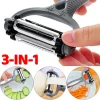 3In1 Vegetable Fruit Peeler Grater Multi-functional Stainless Steel Rotary Julienne Potato Carrot Vegetable Cutter Kitchen Tools
