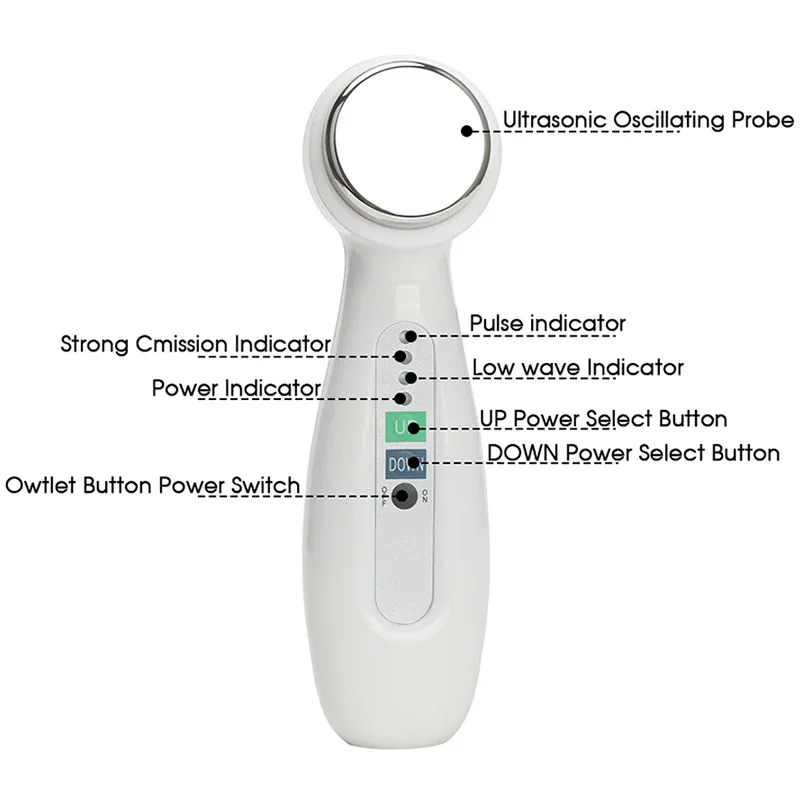 1Mhz Cavitation Ultrasonic Facial Cleaner Body Slimming Spa Skin Tightening Lifting Anti-Acne Wrinkle Removal Massager Beauty - Image 3