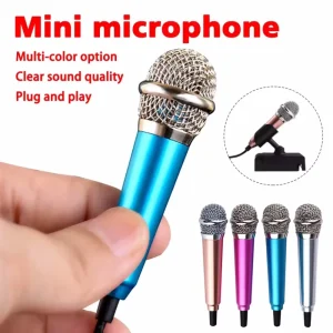 Mini Microphone 3.5mm Portable Karaoke Mic All-in-one Earphone Stereo Wired Headphone In-Ear Headset Singing Artifact for kids