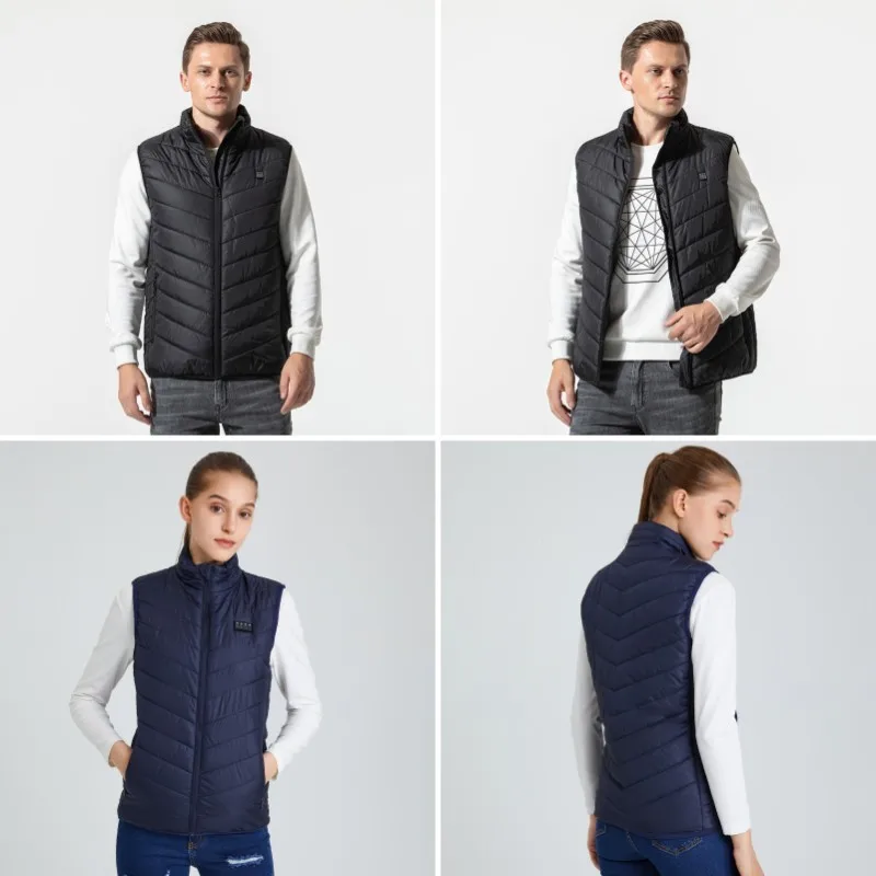 17/13/9 Areas Usb Heated Jacket Men Women Electric Heated Vest Heating Vest Heated Bodywarmer Usb Inner Heat Vest Veste - Image 3