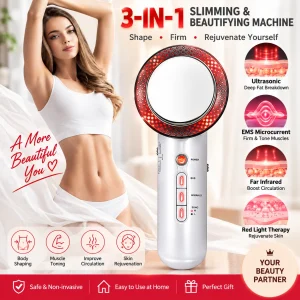 3 in 1 Ultrasonic Cavitation Slimming Machine EMS Fat Burner Infrared Anti Cellulite Body Shaping Skin Tightening Device