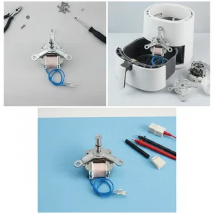 Air Fryer Fan Motor Replacement Part Air Fryer Motor Bracket Wired Compact for DIYers, Workshop