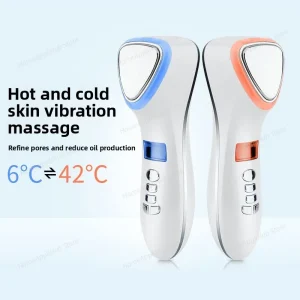 LED Face Beauty Massager Hot Cold Hammer Ultrasonic Cryotherapy Facial Vibration Massager Face Body Spa Ion Beauty Instrument