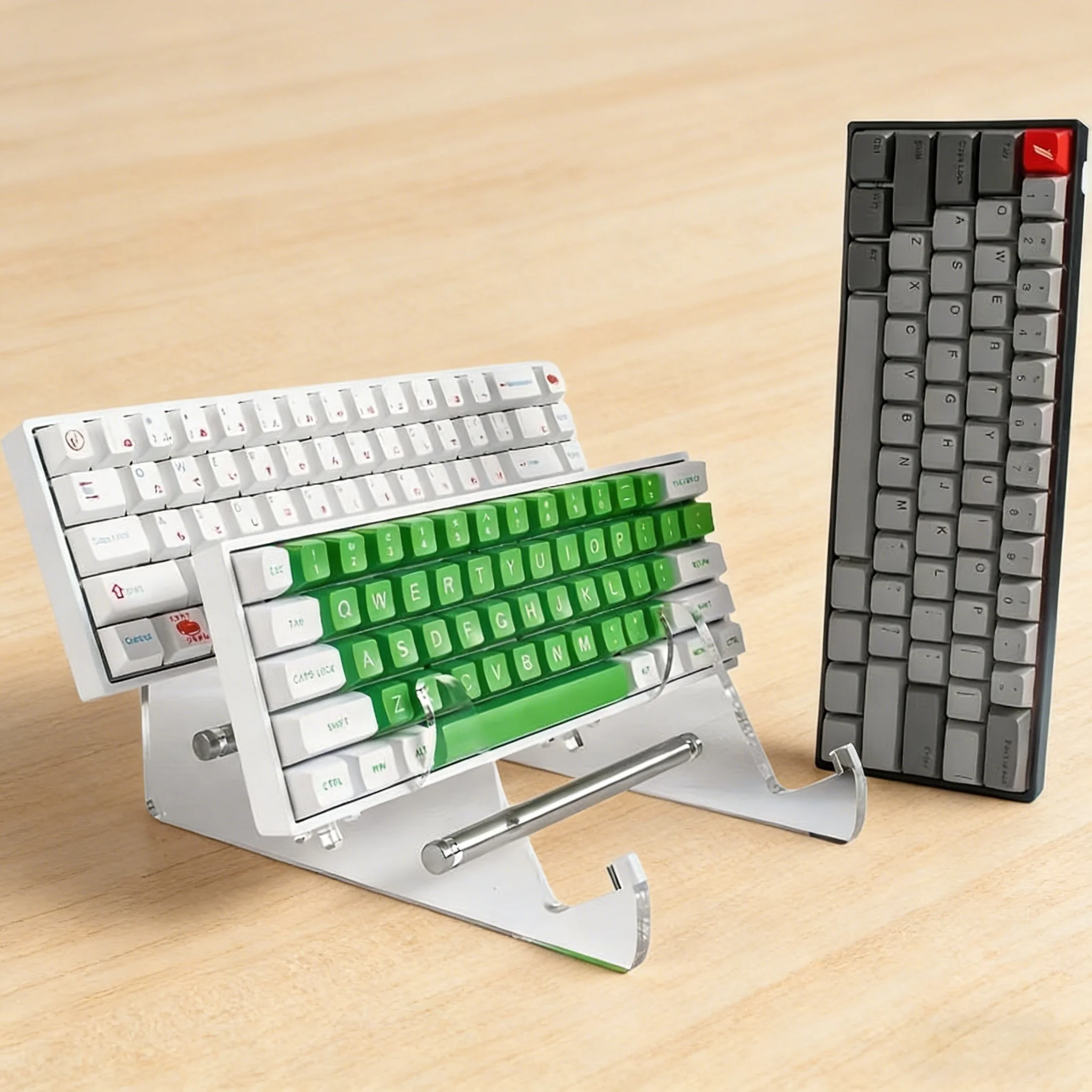 Transparent Acrylic Keyboard Stand, Multi-Layer Display Holder for Mechanical Keyboard Desktop Organizer - Image 3