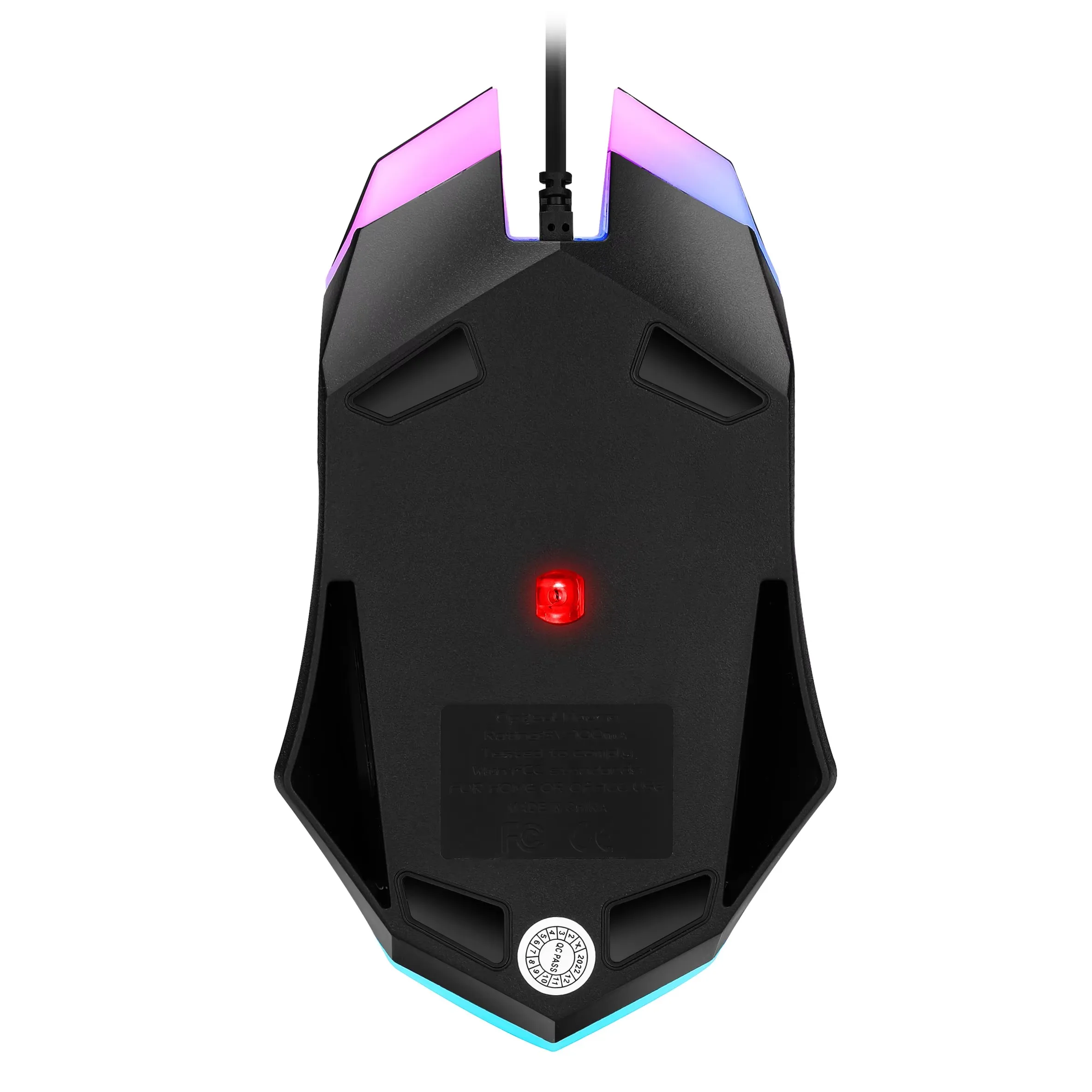 F1 Wired 3 Keys Mouse Colorful Lighting Gaming and Office For Microsoft Windows and Apple IOS System - Image 2