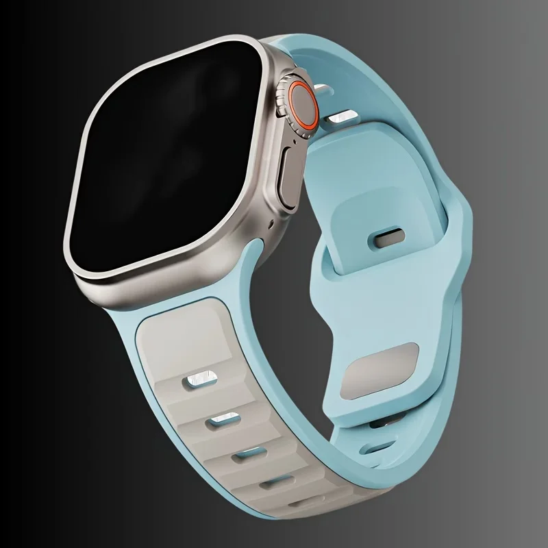 Silicone band for apple watch Series ultra3 49mm 46mm 42mm 44mm 45mm 45 44mm sports strap iwatch 11 10 9 8 7 6 SE 5 Accessories