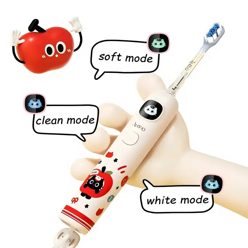 【CHIMU HOME】 Smart Electric Sonic Toothbrush for Kids with 3 Cleaning Modes IPX7 Waterproof and 2000mAh Rechargeable Li-On - Image 2