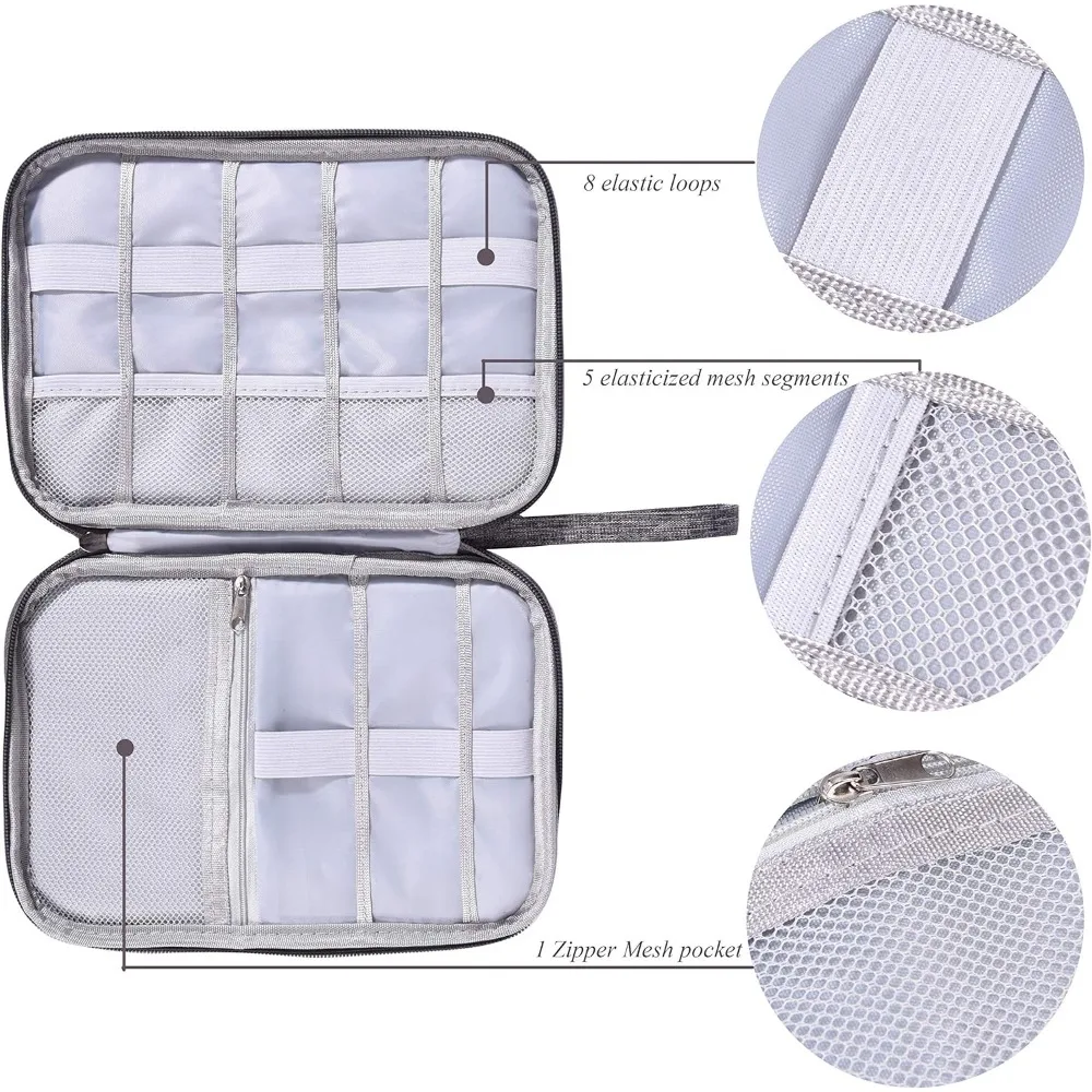 Electronics Organizer Bag Waterproof Carrying Pouch Travel Bag Universal Cable Organizer Electronics Storage Bag Accessories - Image 3