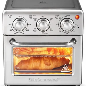 8.5-Quart Stainless Steel Air Fryer Oven, Compact Countertop Mini Air Fryer with Adjustable Temperature and Timer, 800W, Include