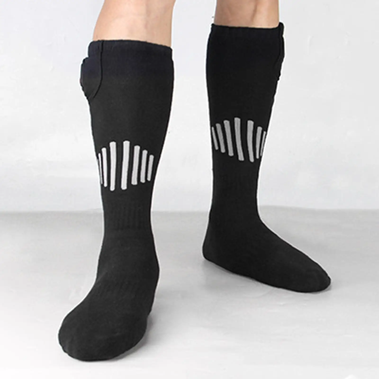 Heated Socks Long Stockings Washable Winter Warm Socks Thick Soft for Indoor Sports Cold Weather Outdoor Activities Riding - Image 3