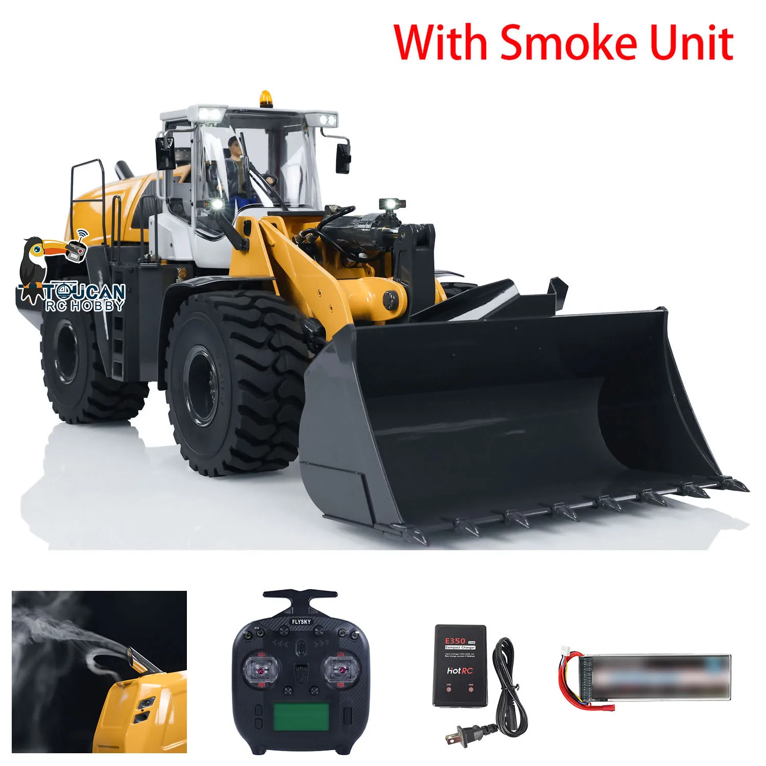 US Stock XDRC 580 1/14 Metal RC Hydraulic Loader RTR Engineering Toy Vehicle with Smoke Lights for Adults Hobby Construction Toy - Image 2