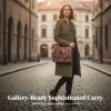 Crossbody Bag with Top Handle Vintage-Inspired Handbag with Pockets Handbag with Exterior Pocket Everyday Top Handle Bag Roomy