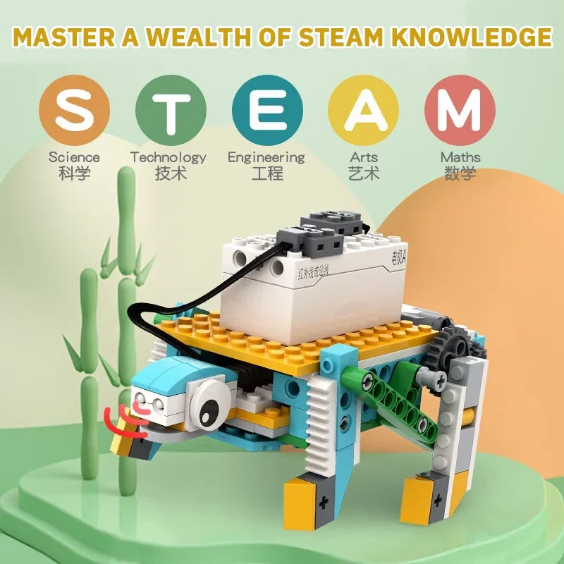 STEM Educational Building Block Set Programmable Robot Kit High-Tech Brick Steam Puzzle Assembly for Kids Early Science Learning - Image 3