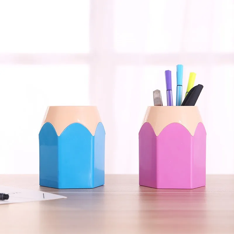 Storage Pen Holder Student Learning Office Stationery Storage Desktop Pencil Holder Pen Pot Makeup Brush Storage Bucket - Image 5