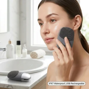 Facial Cleansing Brush Ultrasonic Cleaner Electric Face Massager for Deep Pore Cleaning Waterproof USB Rechargeable