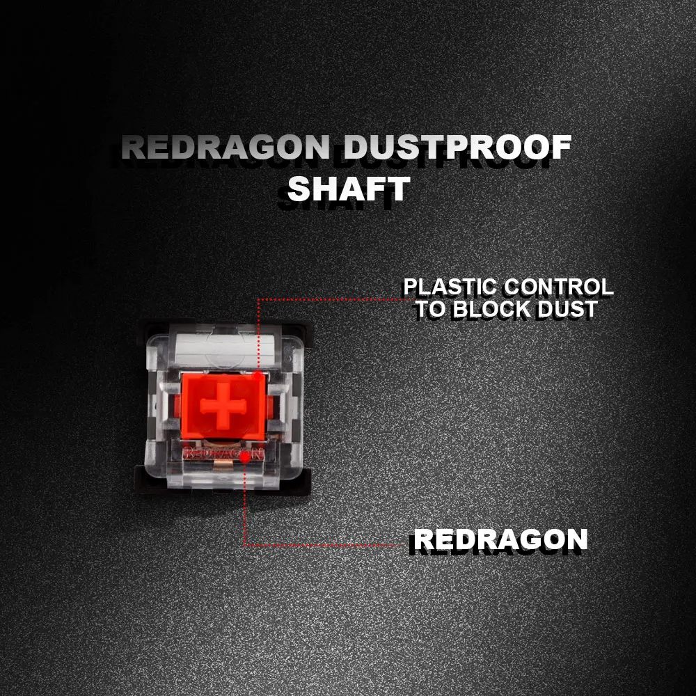 REDRAGON SMD RGB MX Switch 3Pin Clicky Linear Tactile Silent Red Switche For Backlit Mechanical Keyboard - Image 2