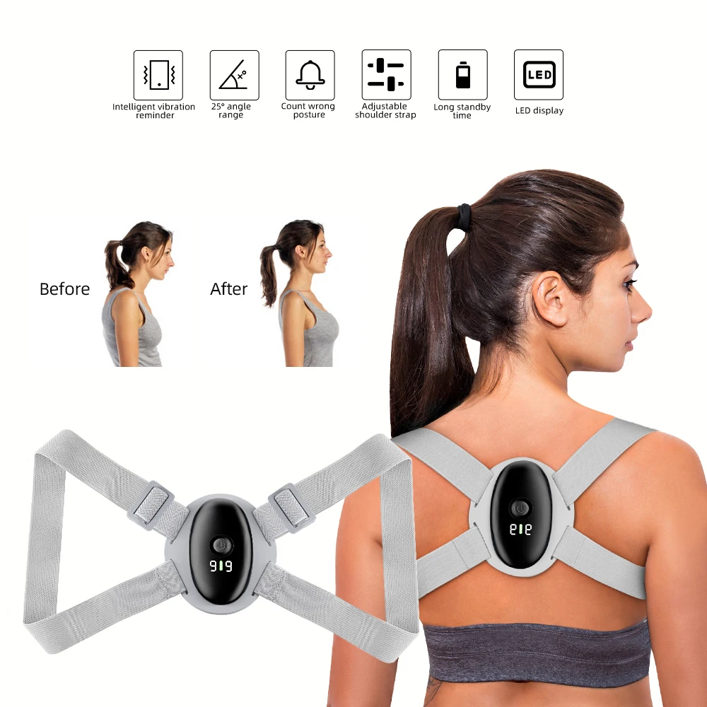 Ready to Ship Adjustable Smart Back Brace Spinal Support Posture Corrector Belt Posture Corrector Device for Men and Women - Image 2