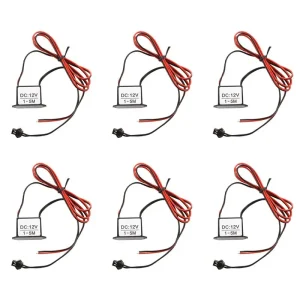 AU28-6X Red-Black Cable DC 12V EL Wire Neon Glow Strip Light Driver Unit Inverter