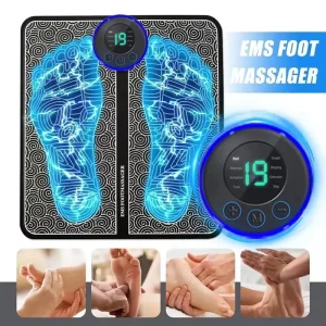 Electric EMS Foot Massager 8 Modes 19 Levels Portable Muscle Stimulation Massage Mat for Pain Relief Feet Relaxing And Slimming